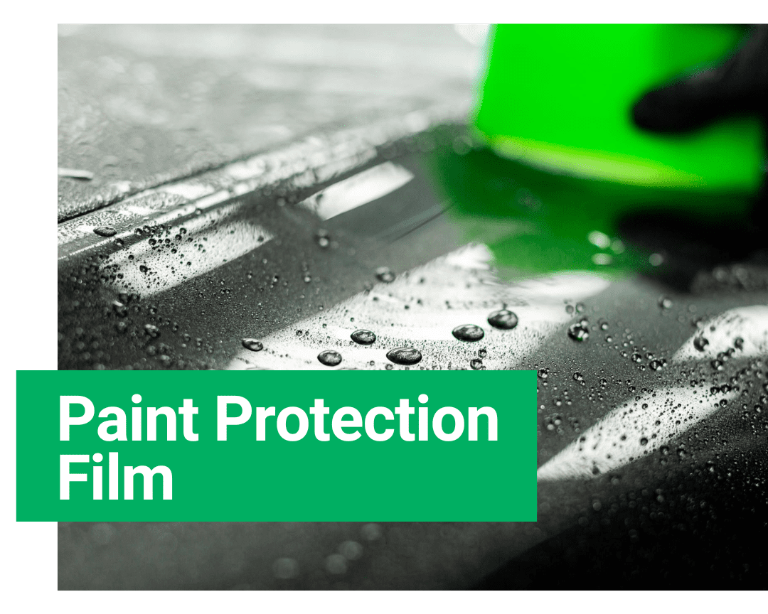 car surface treated with Paint Protection Film (PPF)