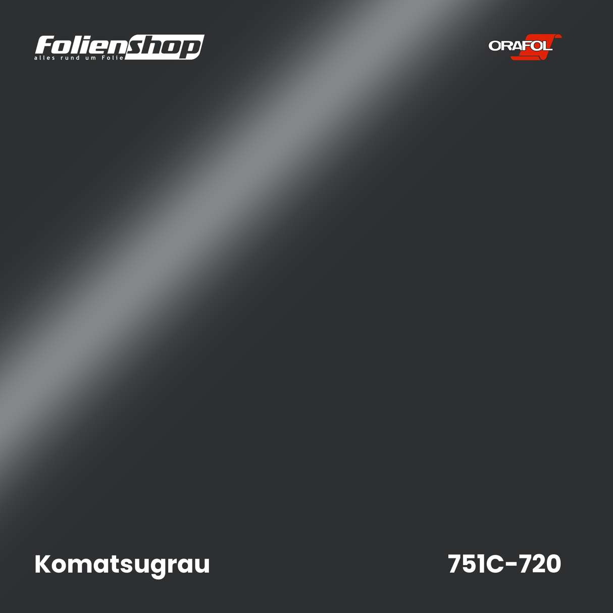 Farbmuster Komatsugrau – Autofolie Oracal 751C-720