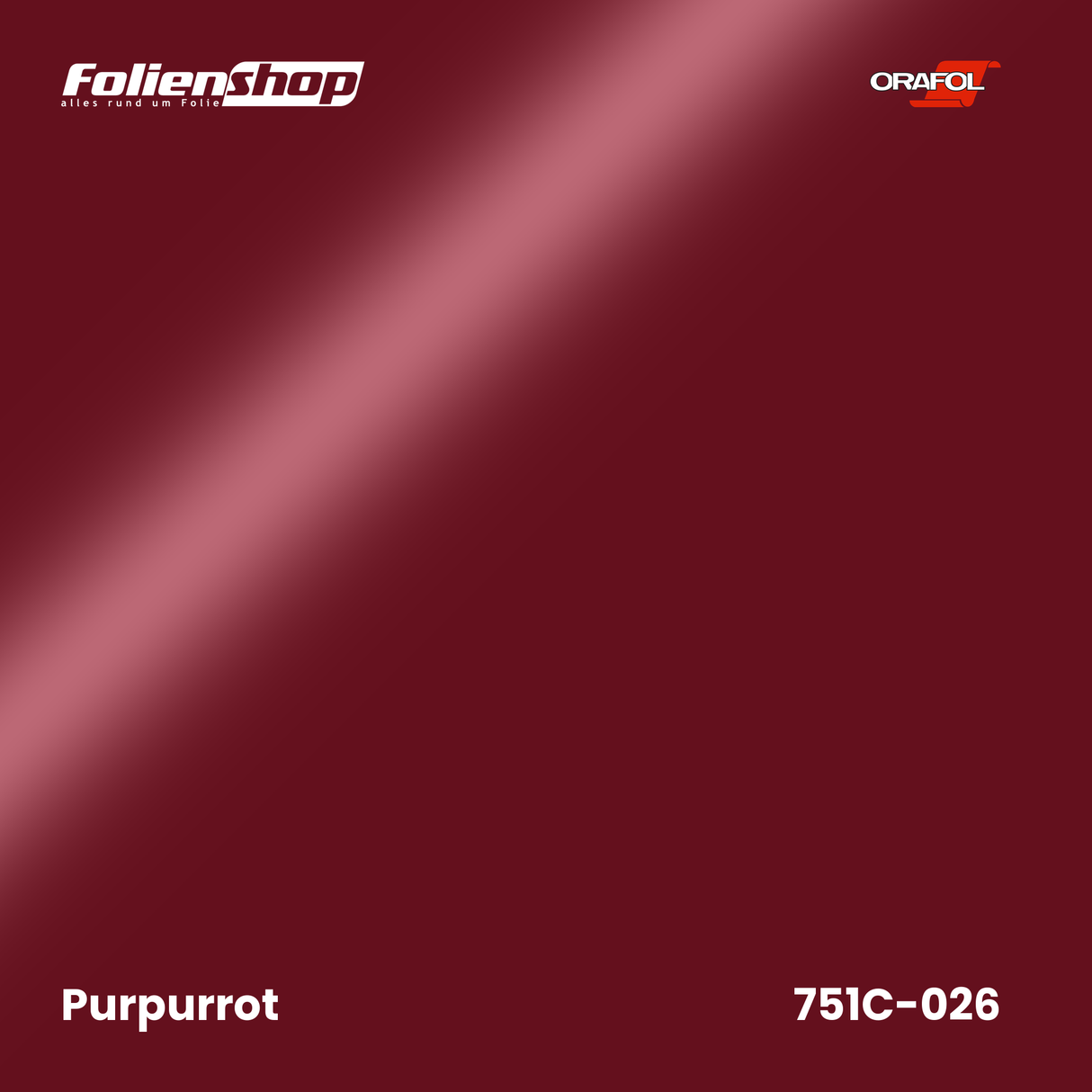 Farbmuster Purpurrot – Autofolie ORACAL 751C-026