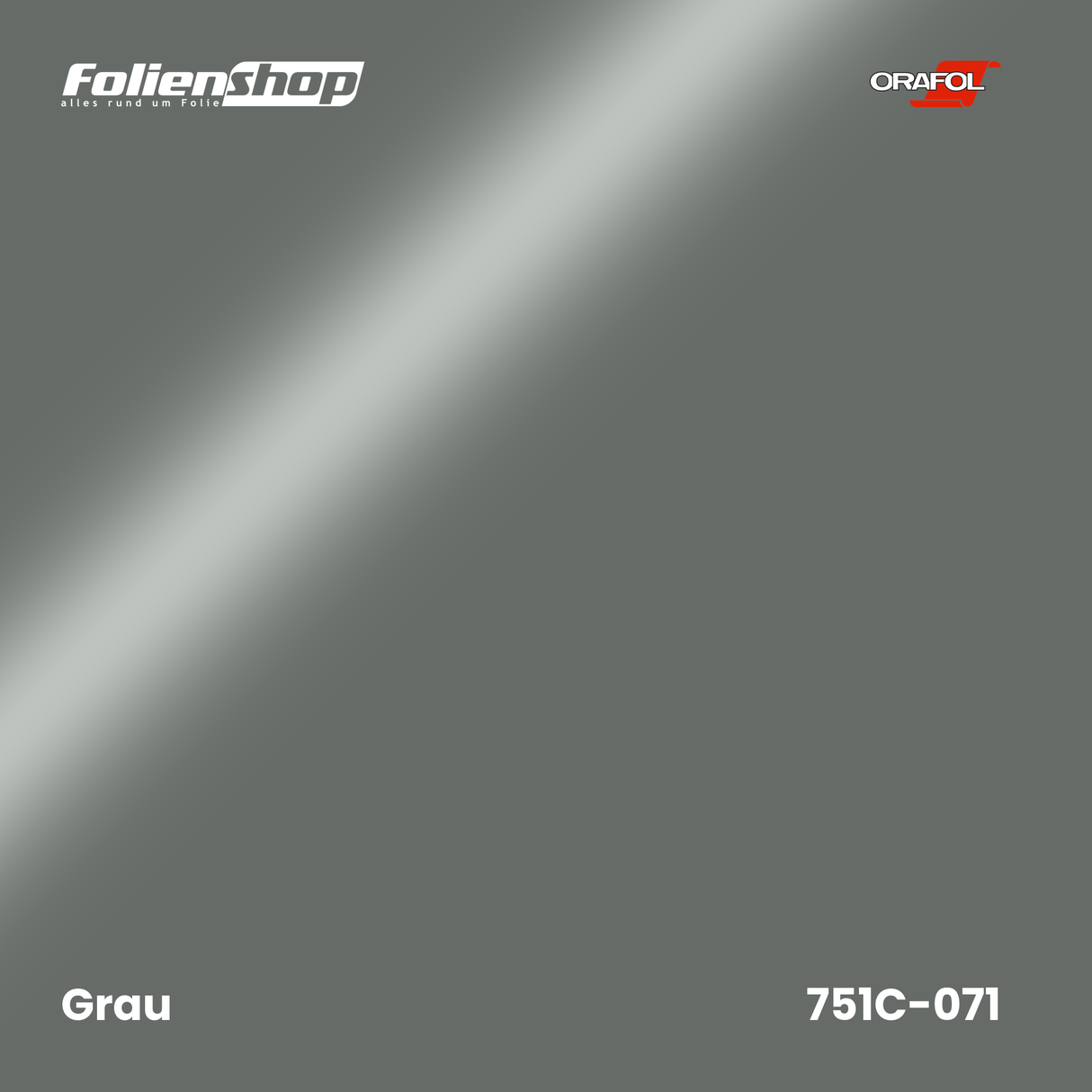 Farbmuster Grau – Autofolie Oracal 751C-071