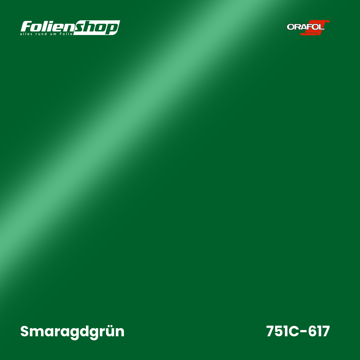 Farbmuster Smaragdgrün – Autofolie Oracal 751C-617