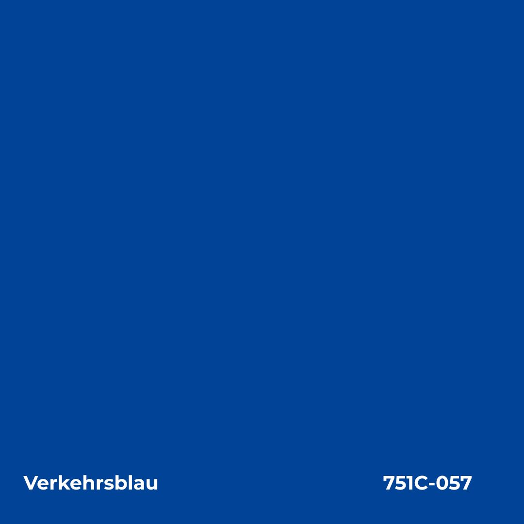 Farbmuster Verkehrsblau – Autofolie Oracal 751C-057