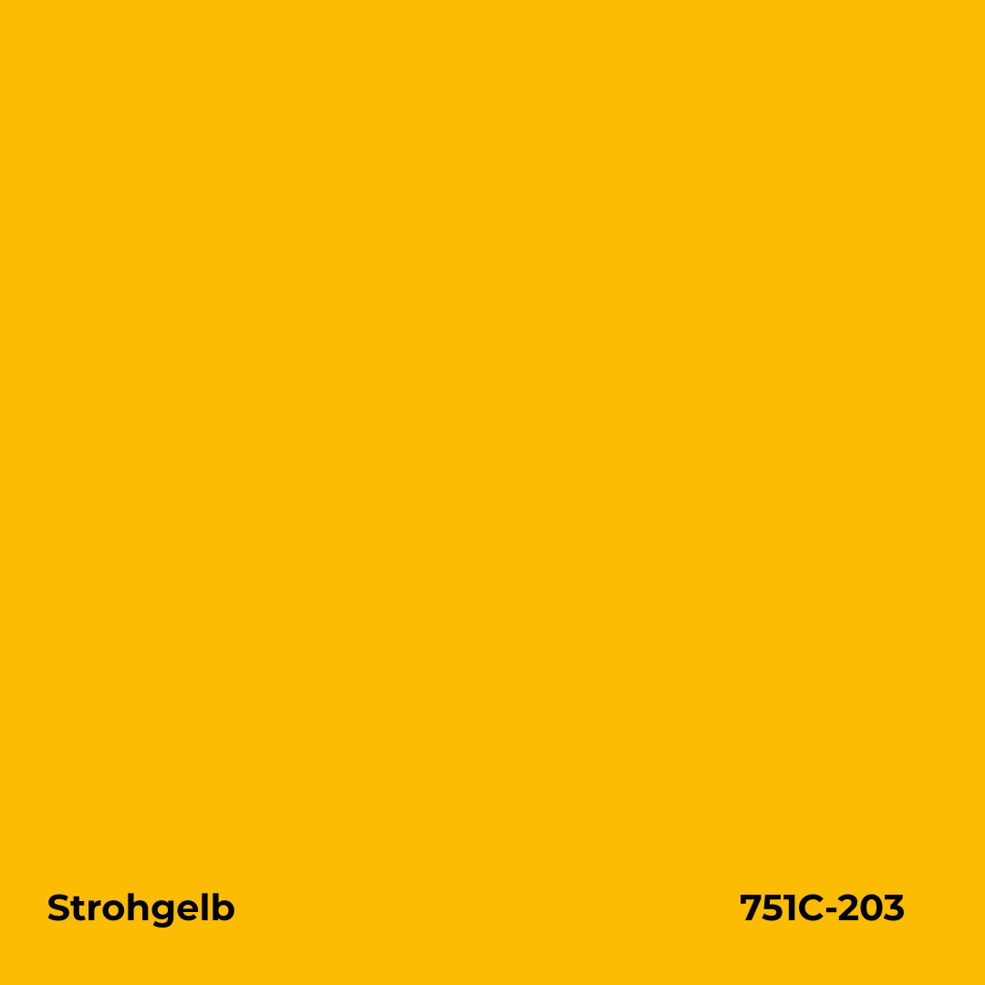 Farbmuster Strohgelb – Autofolie Oracal 751C-203