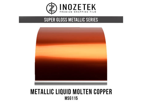 Inozetek Super Gloss Metallic Molten Copper Wrap Film