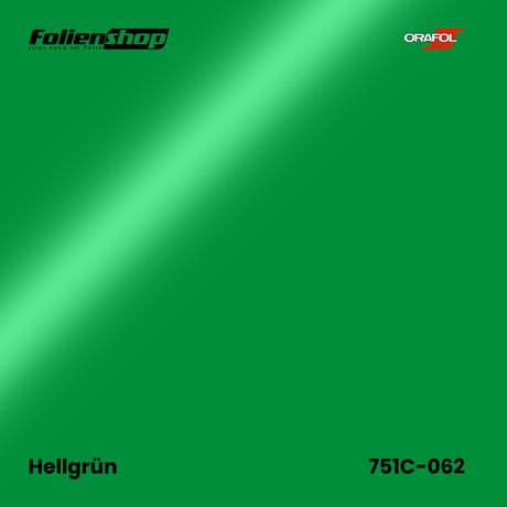 Farbmuster Hellgrün – Autofolie Oracal 751C-062