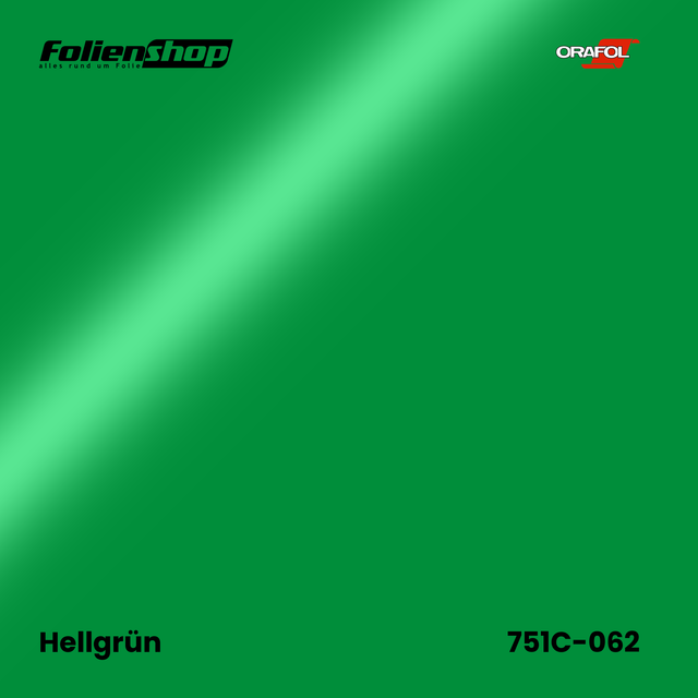 Farbmuster Hellgrün – Autofolie Oracal 751C-062