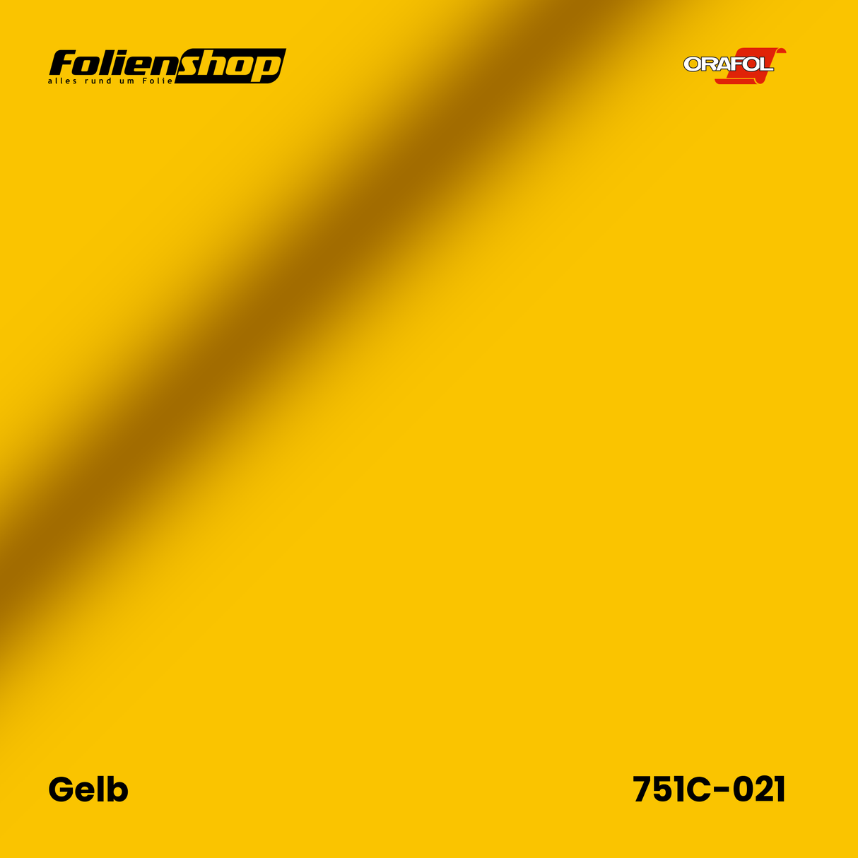 Farbmuster Gelb – Autofolie Oracal 751C-021