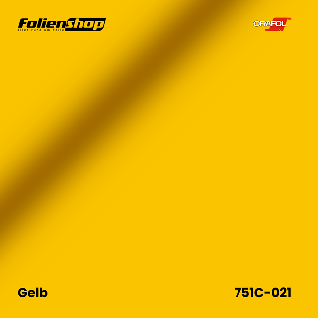 Farbmuster Gelb – Autofolie Oracal 751C-021