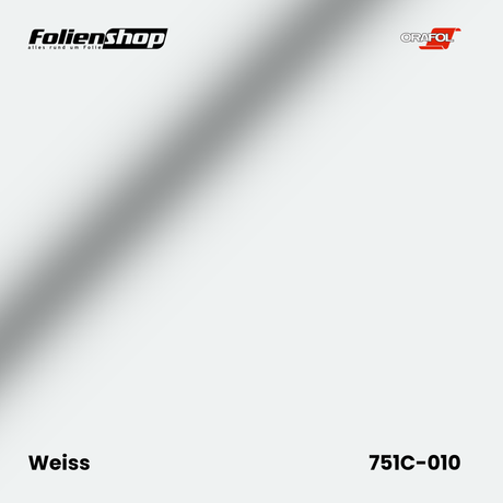 Farbmuster Weiss – Autofolie Oracal 751C-010