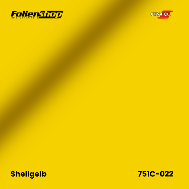 Farbmuster Shellgelb – Autofolie Oracal 751C-022