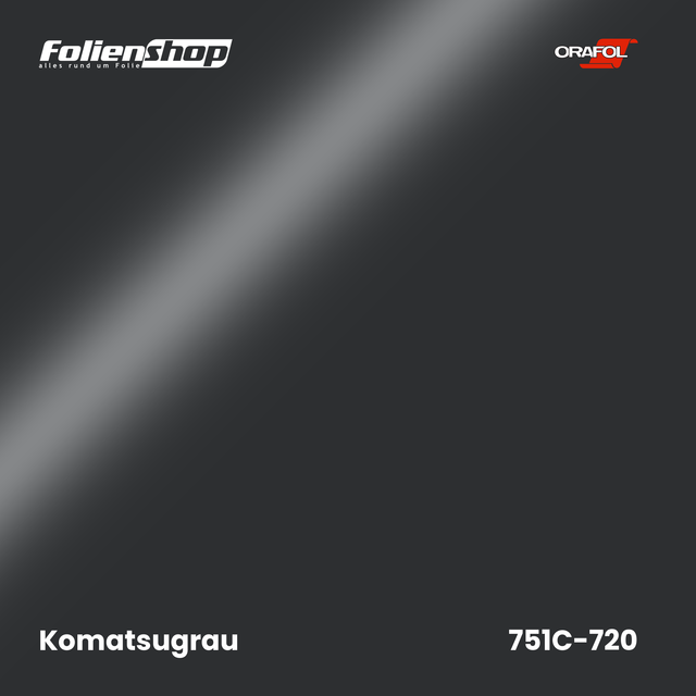 Farbmuster Komatsugrau – Autofolie Oracal 751C-720