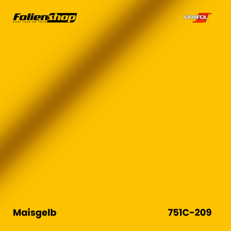 Farbmuster Maisgelb – Autofolie Oracal 751C-209