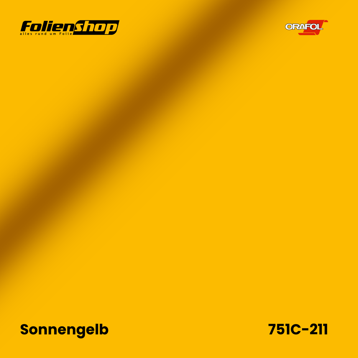 Farbmuster Sonnengelb – Autofolie Oracal 751C-211