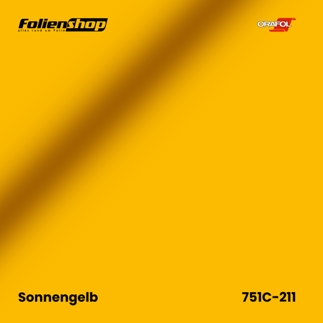 Farbmuster Sonnengelb – Autofolie Oracal 751C-211