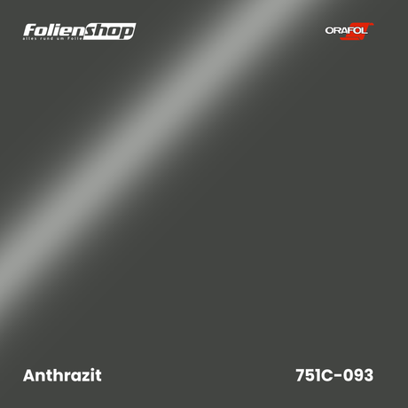 Farbmuster Anthrazit – Autofolie Oracal 751C-093
