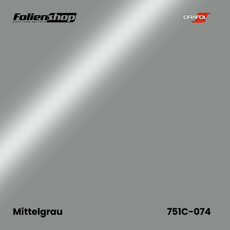 Farbmuster Mittelgrau – Autofolie Oracal 751C-074