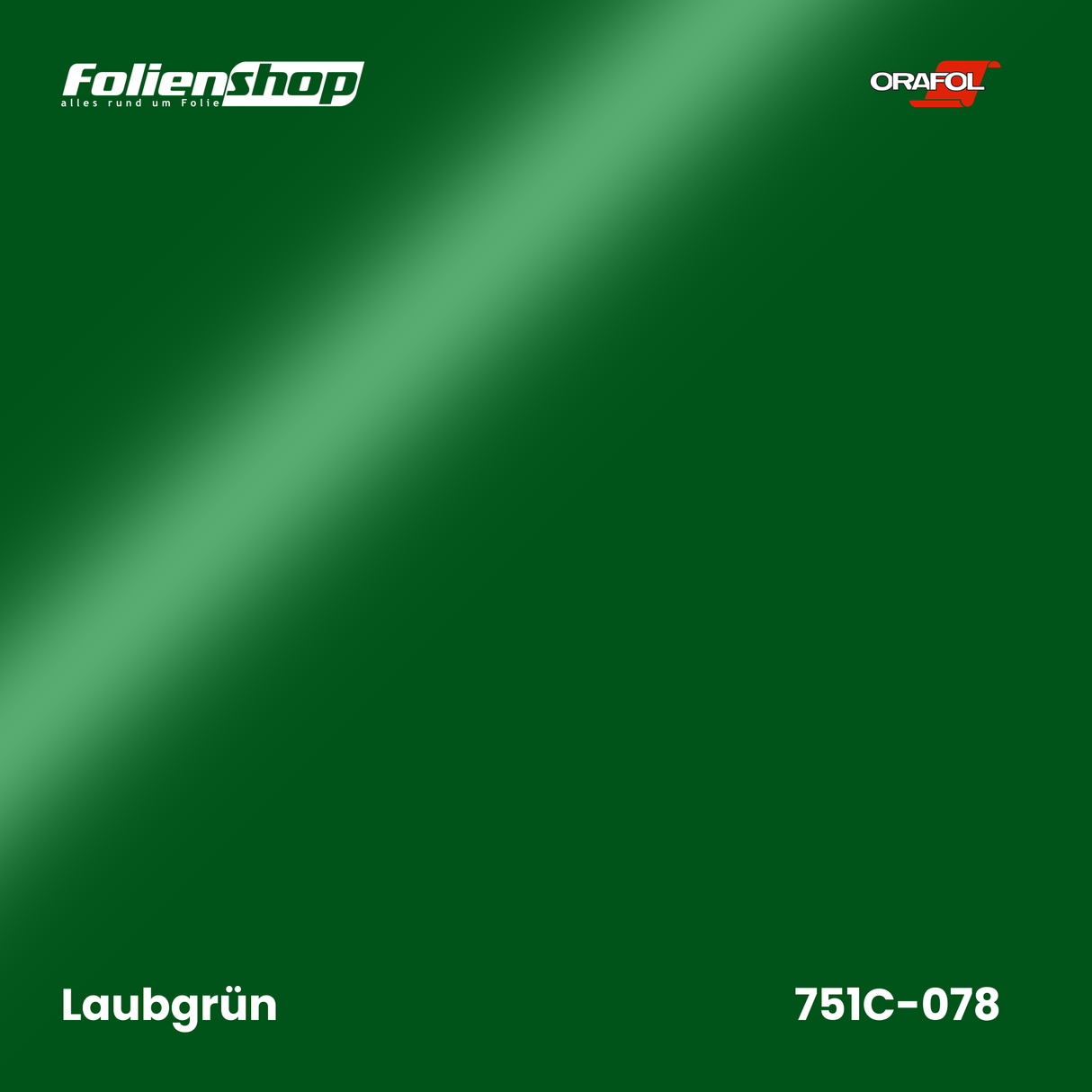 Farbmuster Laubgrün – Autofolie Oracal 751C-078