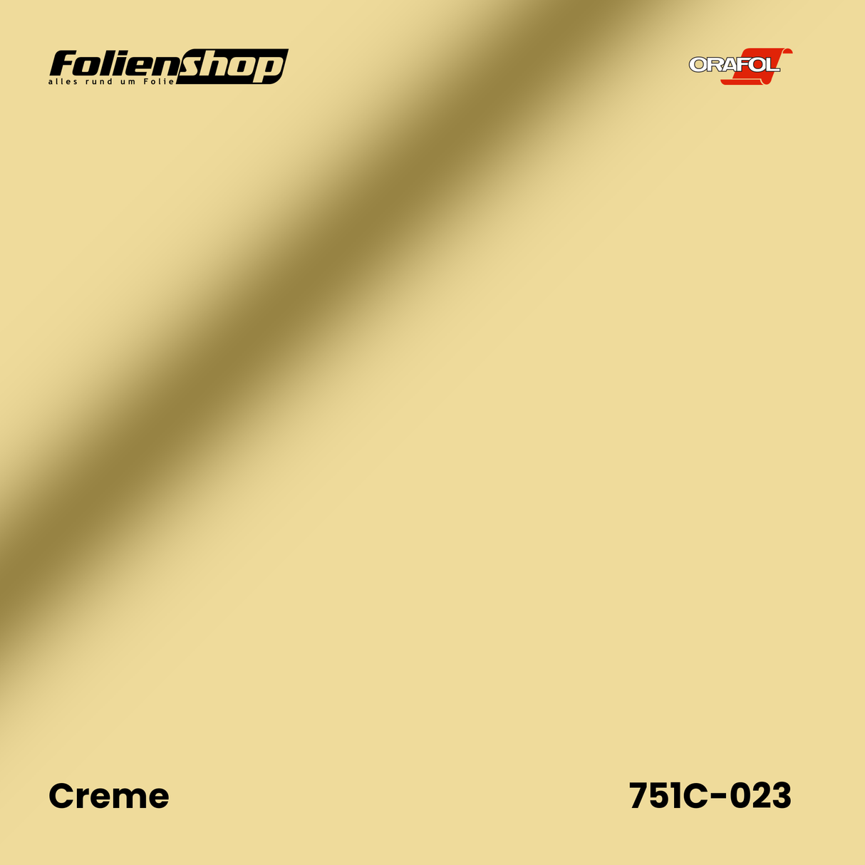 Farbmuster Creme – Autofolie Oracal 751C-023