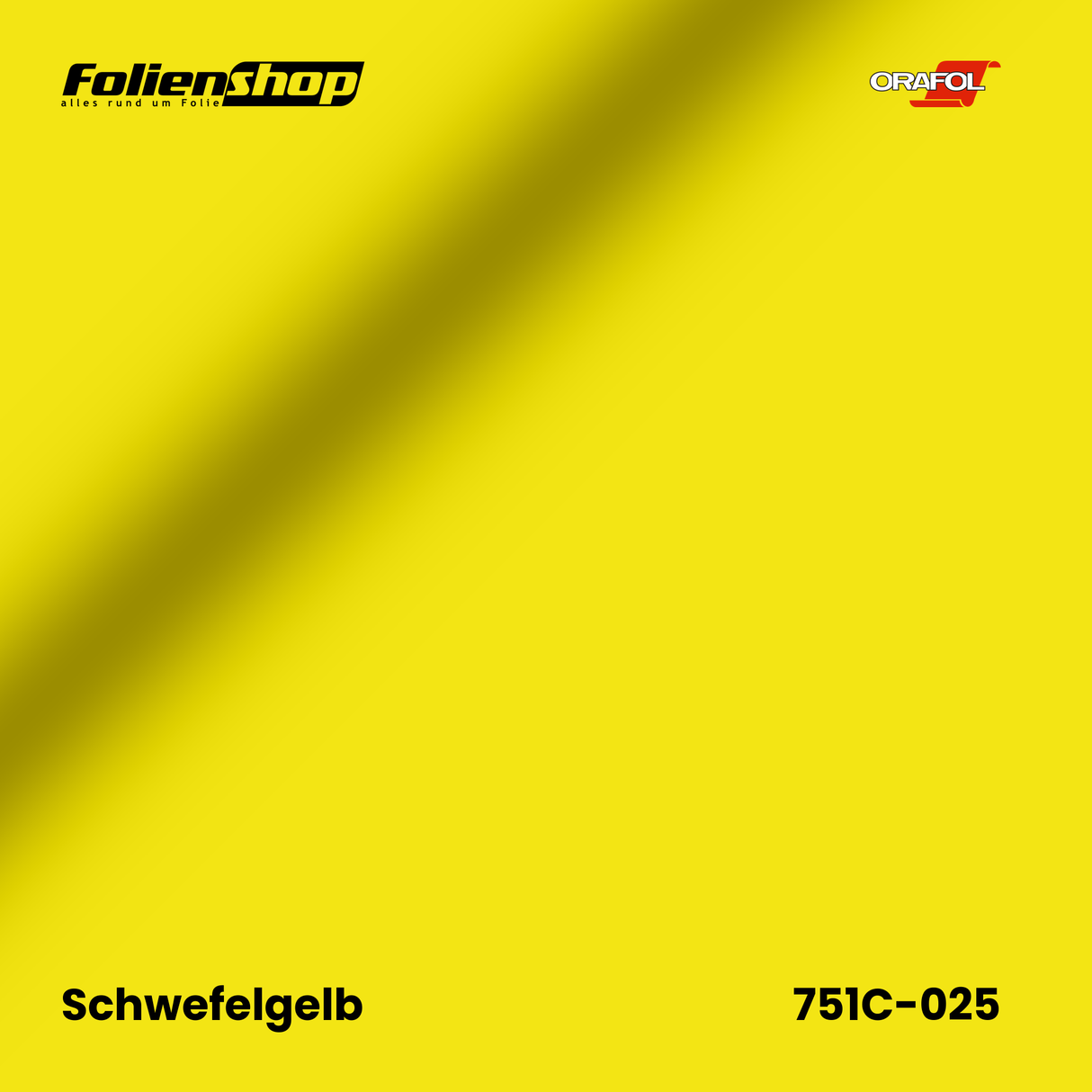 Farbmuster Schwefelgelb – Autofolie Oracal 751C-025
