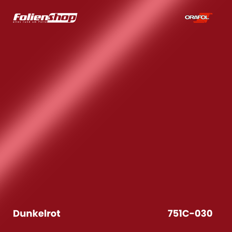 Farbmuster Dunkelrot – Autofolie Oracal 751C-030