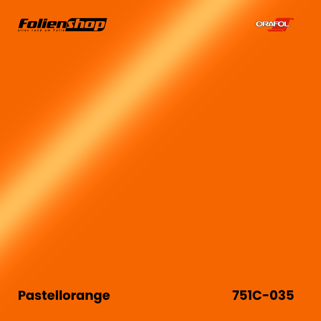 Farbmuster Pastellorange – Autofolie Oracal 751C-035