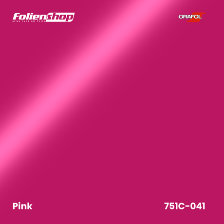 Farbmuster Pink – Autofolie Oracal 751C-041