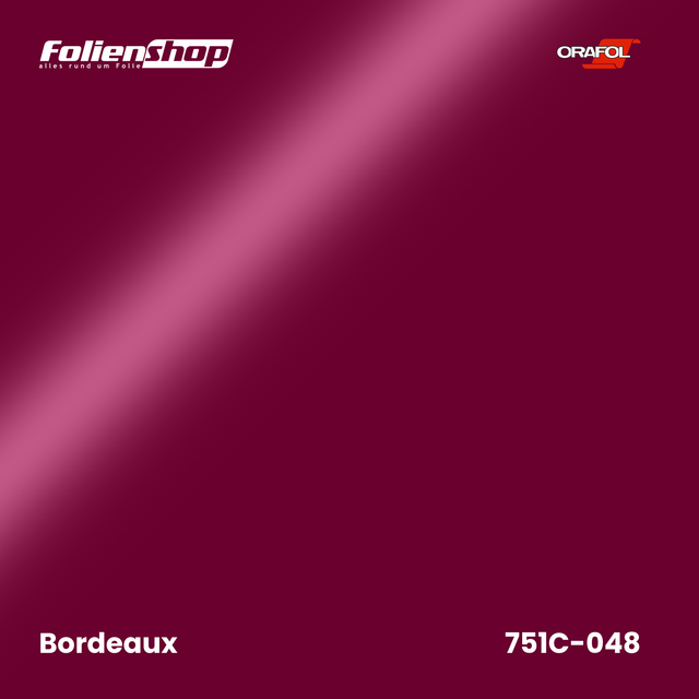 Farbmuster Bordeaux – Autofolie Oracal 751C-048