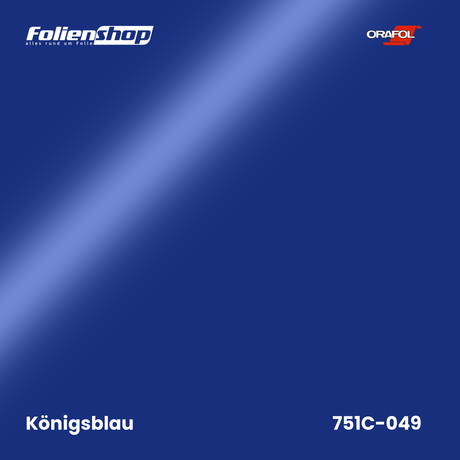 Farbmuster Königsblau – Autofolie Oracal 751C-049