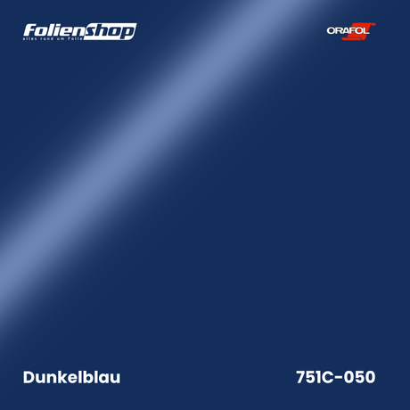 Farbmuster Dunkelblau – Autofolie Oracal 751C-050