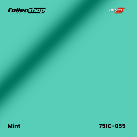 Farbmuster Mint – Autofolie Oracal 751C-055