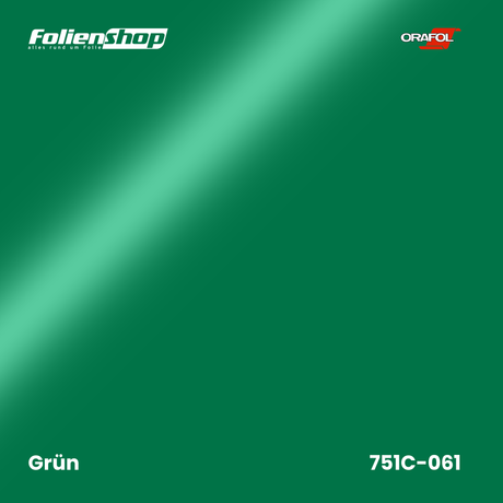 Farbmuster Grün – Autofolie Oracal 751C-061