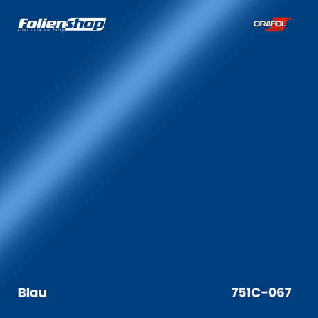 Farbmuster Blau – Autofolie Oracal 751C-067