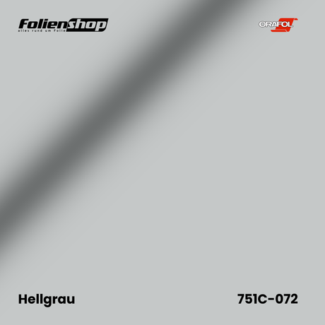 Farbmuster Hellgrau – Autofolie Oracal 751C-072