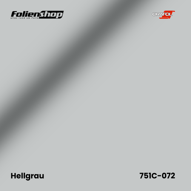 Farbmuster Hellgrau – Autofolie Oracal 751C-072