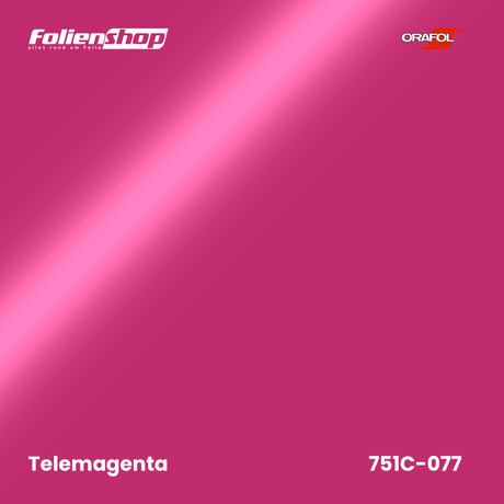 Farbmuster Telemagenta – Autofolie Oracal 751C-077