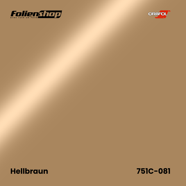 Farbmuster Hellbraun – Autofolie Oracal 751C-081