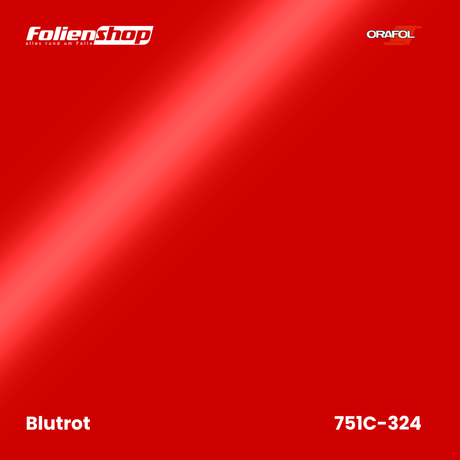 Farbmuster Blutrot – Autofolie Oracal 751C-324