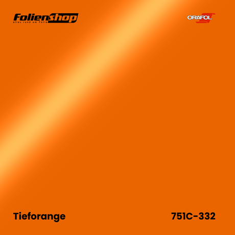 Farbmuster Tieforange – Autofolie Oracal 751C-332