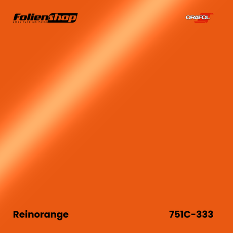 Farbmuster Reinorange – Autofolie Oracal 751C-333