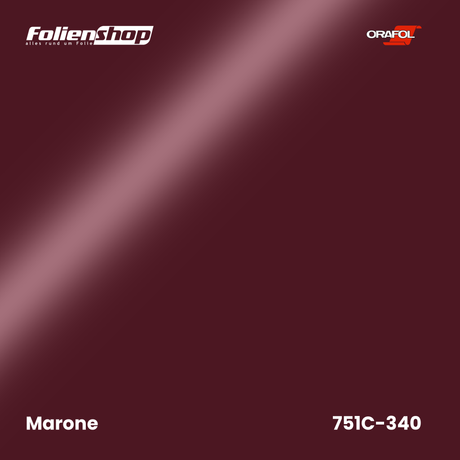 Farbmuster Marone – Autofolie Oracal 751C-340