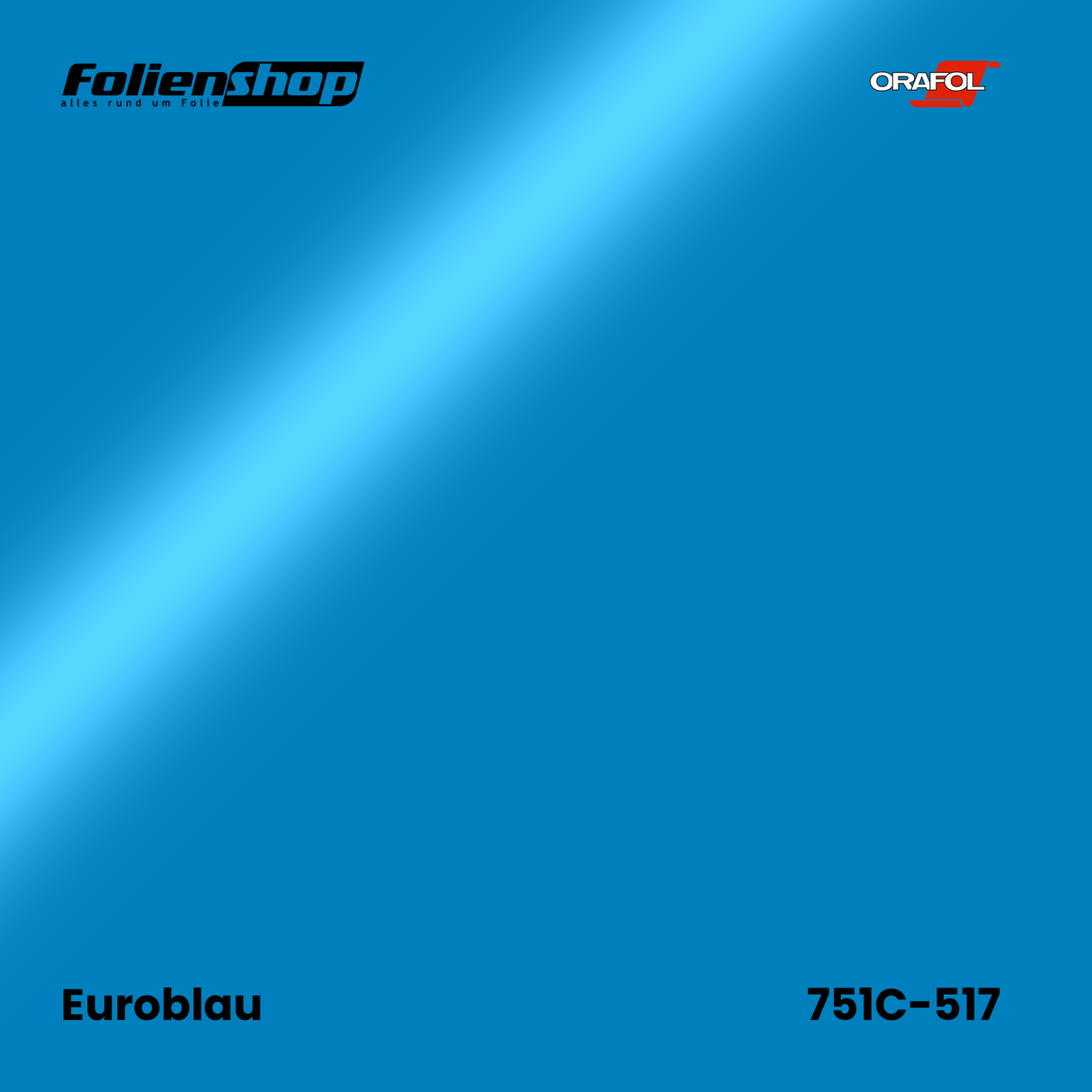 Farbmuster Euroblau – Autofolie Oracal 751C-517