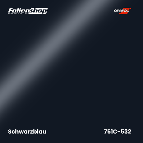 Farbmuster Schwarzblau – Autofolie Oracal 751C-532