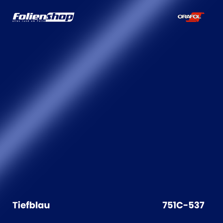Farbmuster Tiefblau – Autofolie Oracal 751C-537
