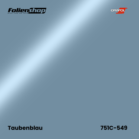Farbmuster Taubenblau – Autofolie Oracal 751C-549
