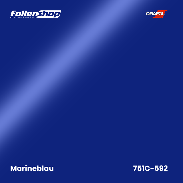 Farbmuster Marineblau – Autofolie Oracal 751C-592