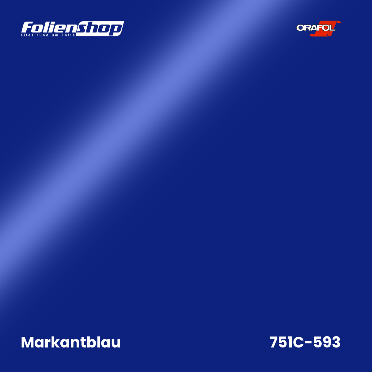 Farbmuster Markantblau – Autofolie Oracal 751C-593