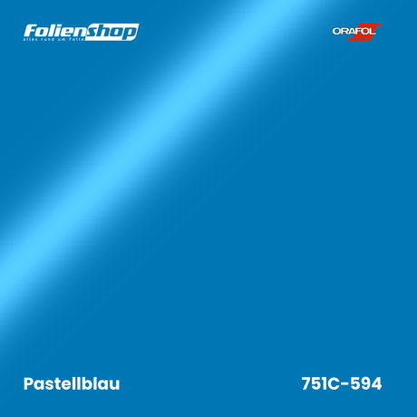 Farbmuster Pastellblau – Autofolie Oracal 751C-594