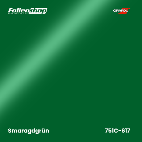 Farbmuster Smaragdgrün – Autofolie Oracal 751C-617