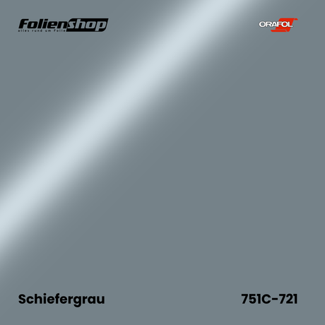 Farbmuster Schiefergrau – Autofolie Oracal 751C-721