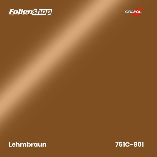 Farbmuster Lehmbraun – Autofolie Oracal 751C-801